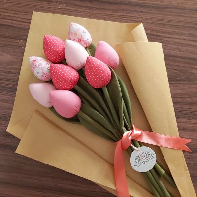 Bouquet of  Fabric Tulips