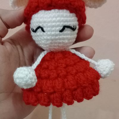 خروفه بيبي مداليا كروشيه 