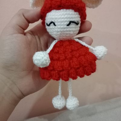 خروفه بيبي مداليا كروشيه 