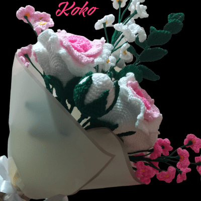 Bouquet of flowers crochet 