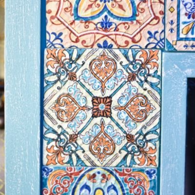 Modern tableau with the influence of Moroccan tiles