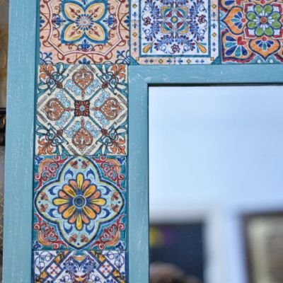 Modern tableau with the influence of Moroccan tiles