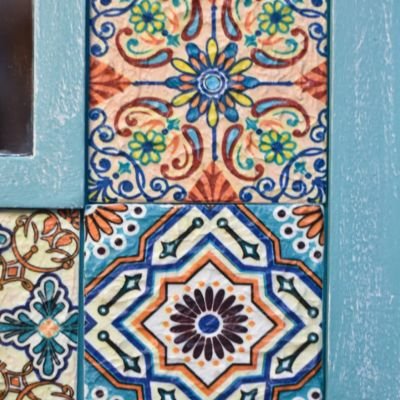 Modern tableau with the influence of Moroccan tiles