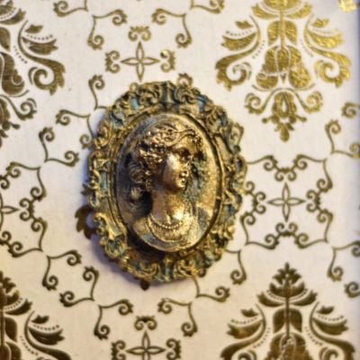 Antique gold plated tableau