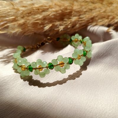 Copper rose bracelet