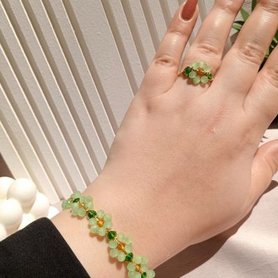 Copper rose bracelet