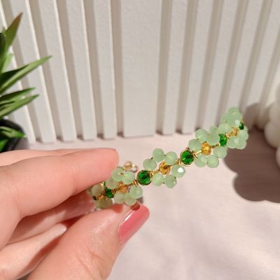 Copper rose bracelet