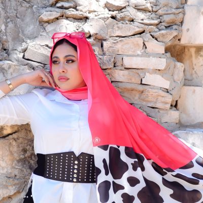 موكا فوشيا💗 شيفون