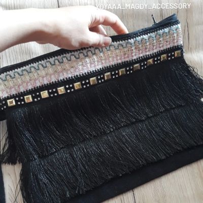 كلاتش اسود بشرائط شراشيب