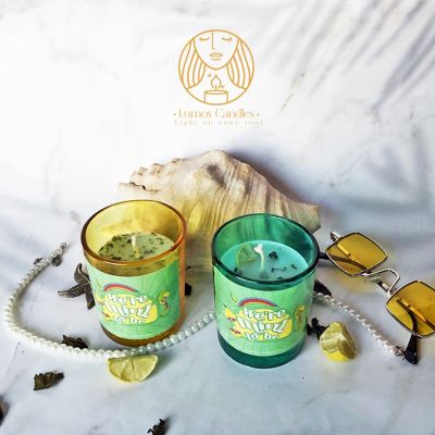 شمعة برائحة ليمون نعناع