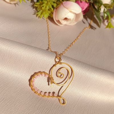 Brass heart chain