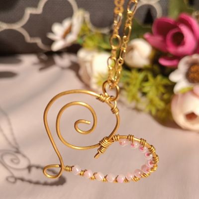 Brass heart chain