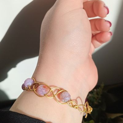 أسورة نحاس بخرز عقيق 