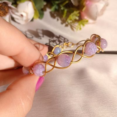 أسورة نحاس بخرز عقيق 