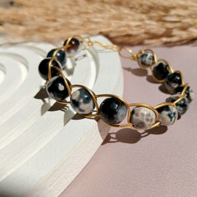 أسورة نحاس بخرز عقيق 