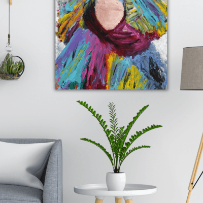 Tapestry Saleswoman Painting