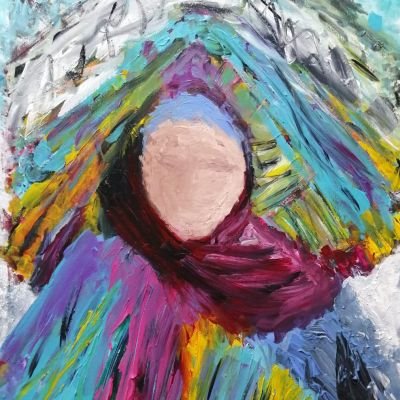 Tapestry Saleswoman Painting