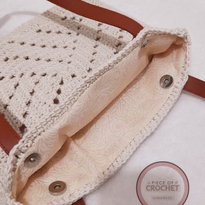 شنطة كروشية مربعة 