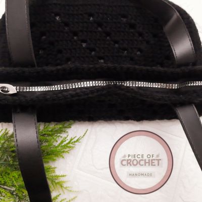 شنطة كروشية مربعة 