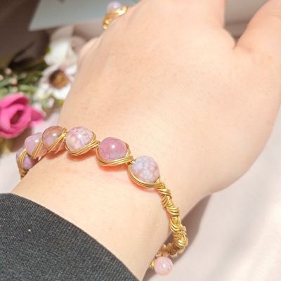 أسورة نحاس بخرز عقيق 