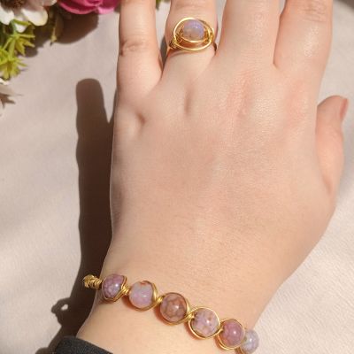 أسورة نحاس بخرز عقيق 