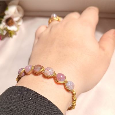 أسورة نحاس بخرز عقيق 