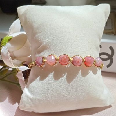 أسورة نحاس بخرز عقيق 