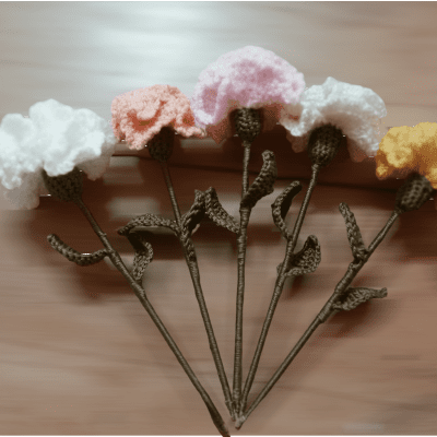 Carnations of crochet 