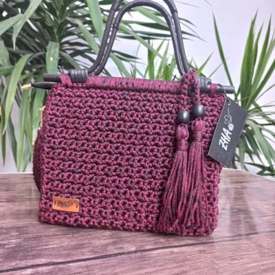 شنطة خروج بيد خشب البامبو