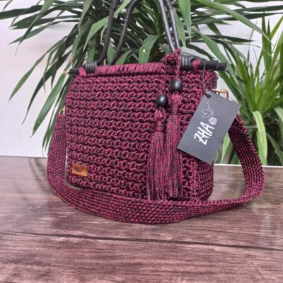 شنطة خروج بيد خشب البامبو