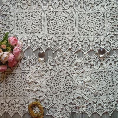  Four-piece crochet tablecloth set