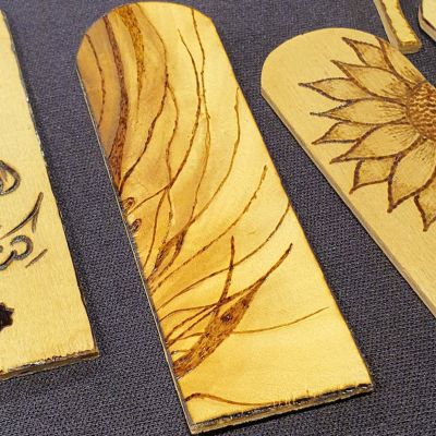 Free-Hand Wood Burning - Wooden Bookmark