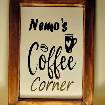 Frame for coffee corner