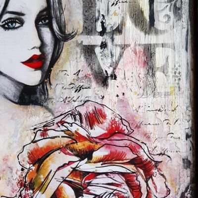 تابلو الوردة الجميلة