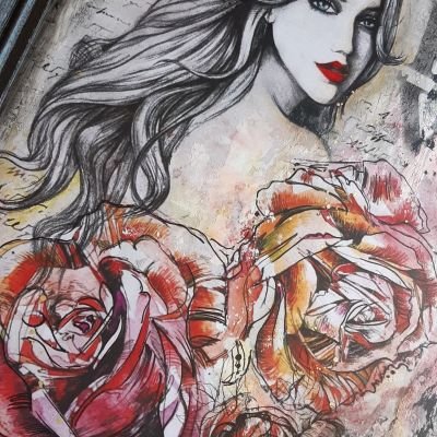 تابلو الوردة الجميلة