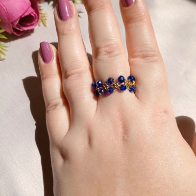 خاتم نحاس مع كريستال 