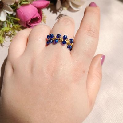 خاتم نحاس مع كريستال 