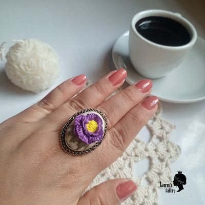 Embroidery Copper Ring 