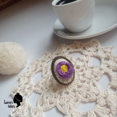 Embroidery Copper Ring 