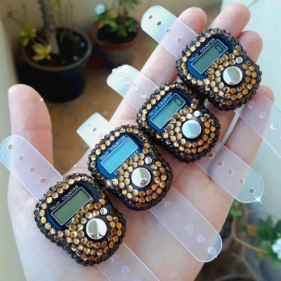 Digital rosary embroidered with golden lobes