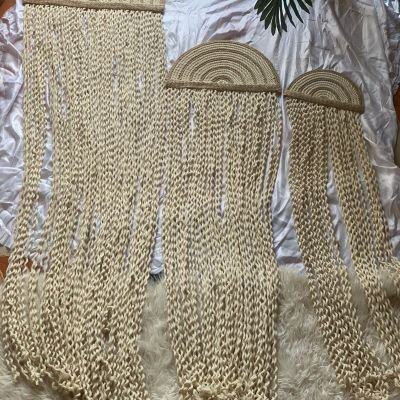 Coaster set with macrame ropes