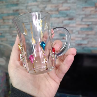 كوبين شاي بترصيع كريستال 