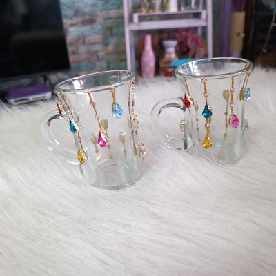 كوبين شاي بترصيع كريستال 