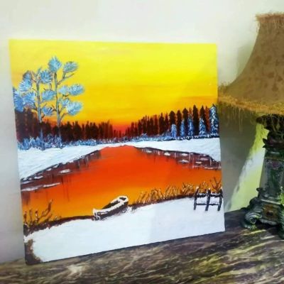 لوحه بالوان الاكريليك 