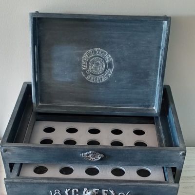  بوكس كبسولات القهوه ومنظم للباكيت مع صينيه تقديم 