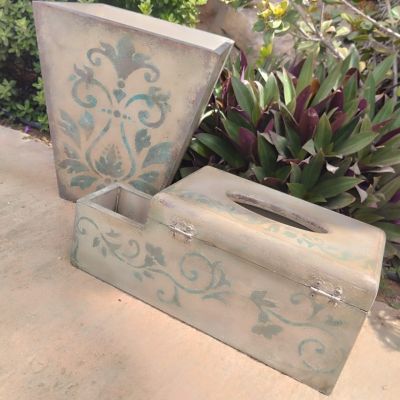 Set of Tissue box and basket 