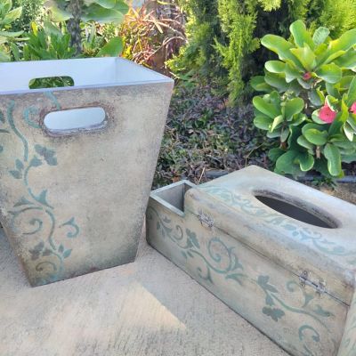 Set of Tissue box and basket 