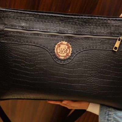 شنطه جلد طبيعي لاب توب