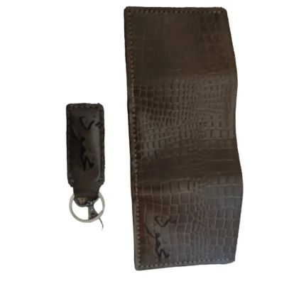 🤎محفظه رجالى جلد طبيعى ثلاثيه 