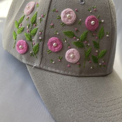 Pink Flowers Cap